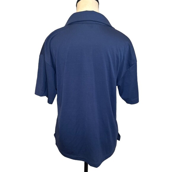 MERCER+METTLE Women's BLUE Stretch Moisture Wick Jersey Polo Sz M - Picture 4 of 9